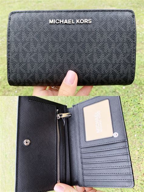 mk brown wallet|michael kors slim wallet black.